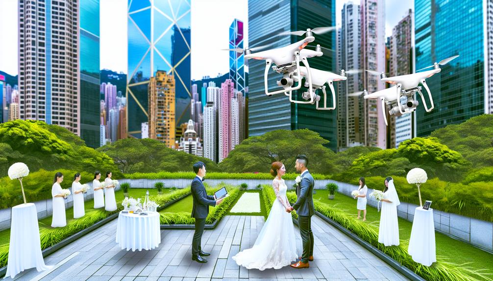 aerial drone wedding photography